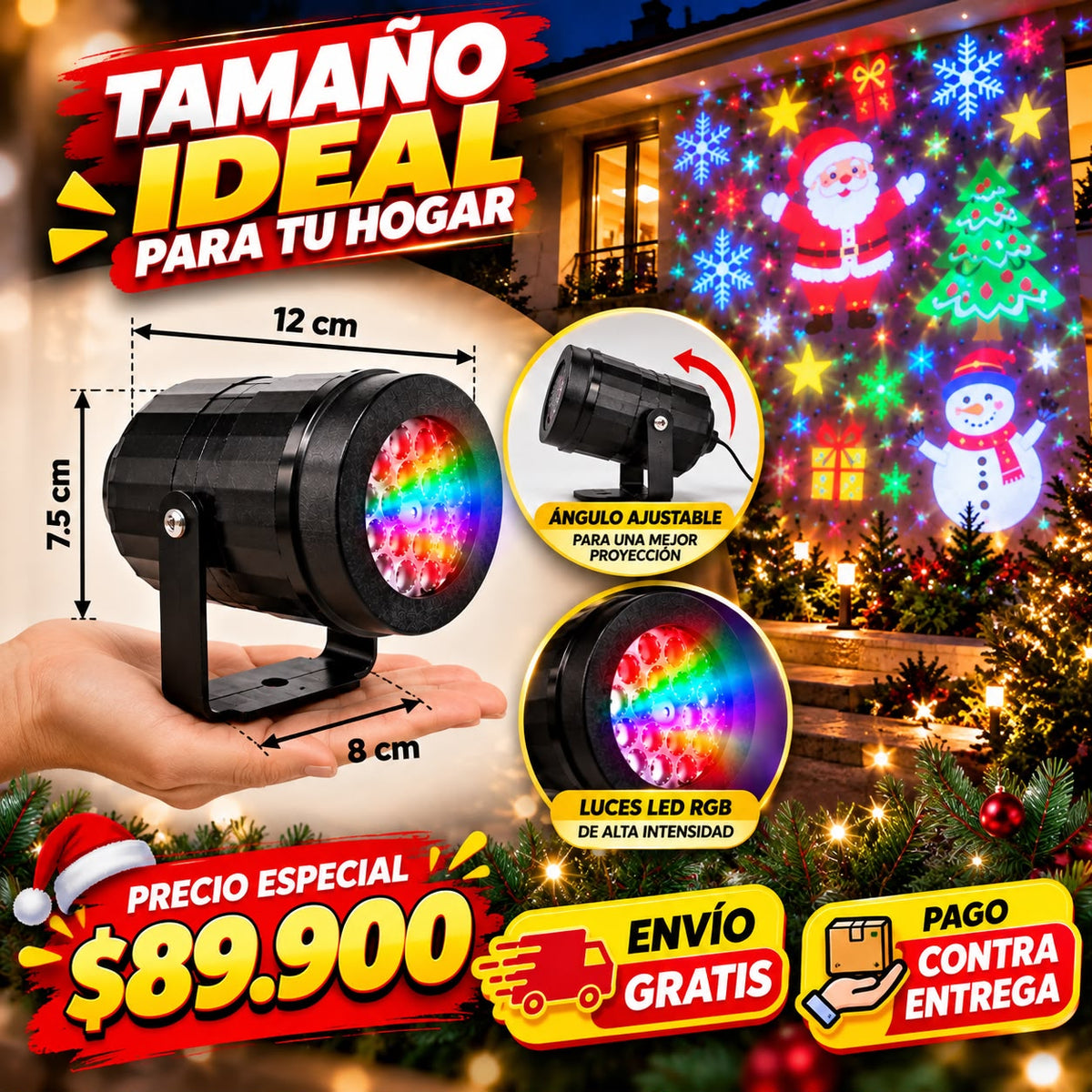 Proyector Navideño Multicolor LED Glow