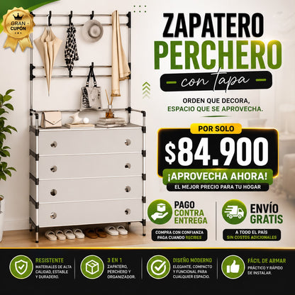 Zapatero Perchero Multifuncional HomeStyle