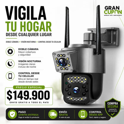 Cámara Exterior Dual Vision WiFi 360Pro