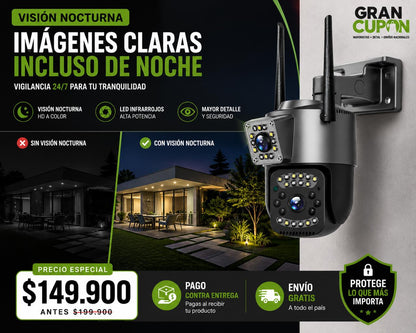 Cámara Exterior Dual Vision WiFi 360Pro