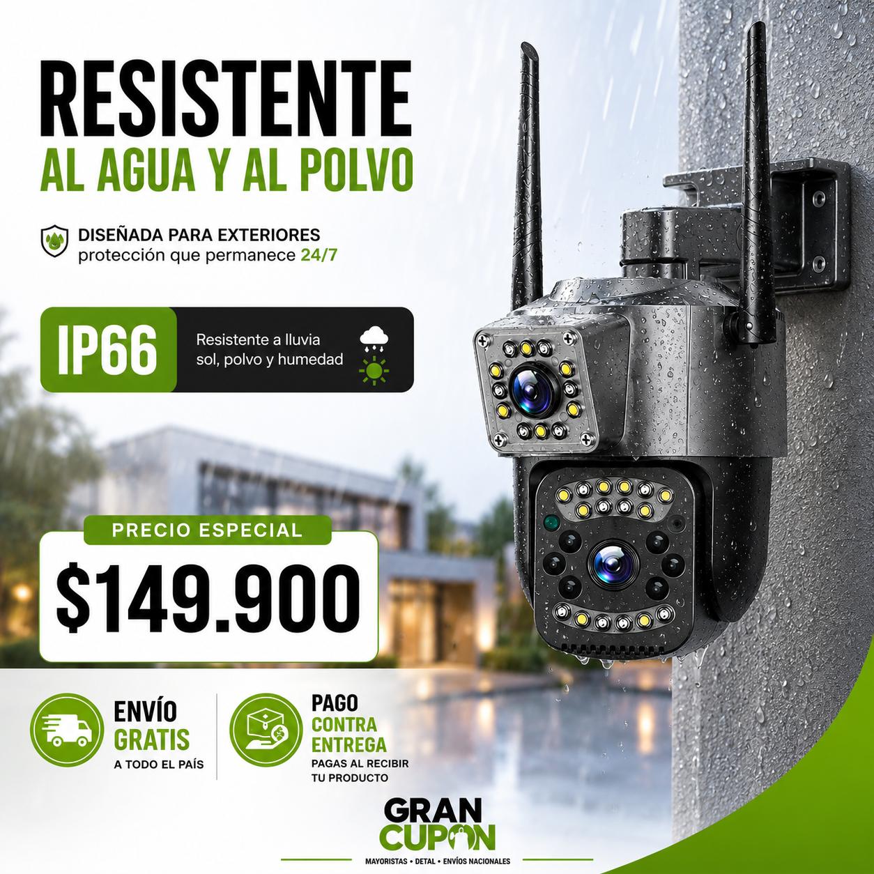 Cámara Exterior Dual Vision WiFi 360Pro