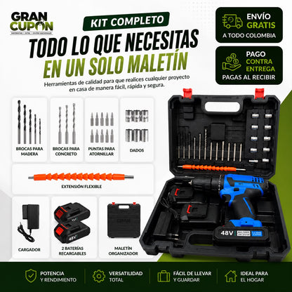 Kit Taladro Inalámbrico PowerDrill